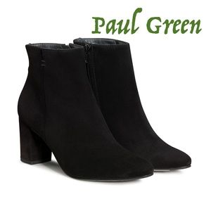 Paul Green Ankle Fashion Boots Black Suede Go-Go
